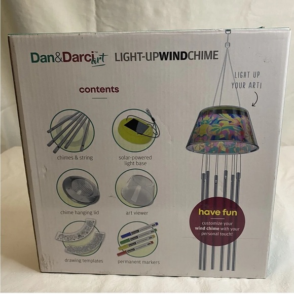 Dan And Darci Art Create Your Own Light Up Wind Chime Powered By Solar Full Kit - Picture 2 of 5